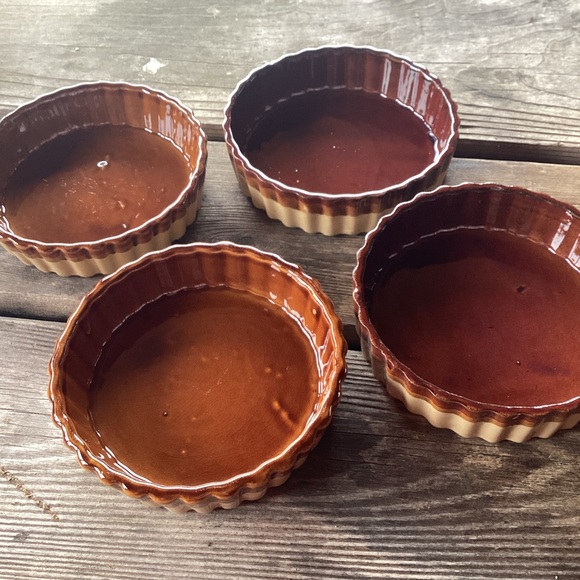 None Other - Vintage Individual Mini Pie, Tart or Quiche Dishes - set of 4